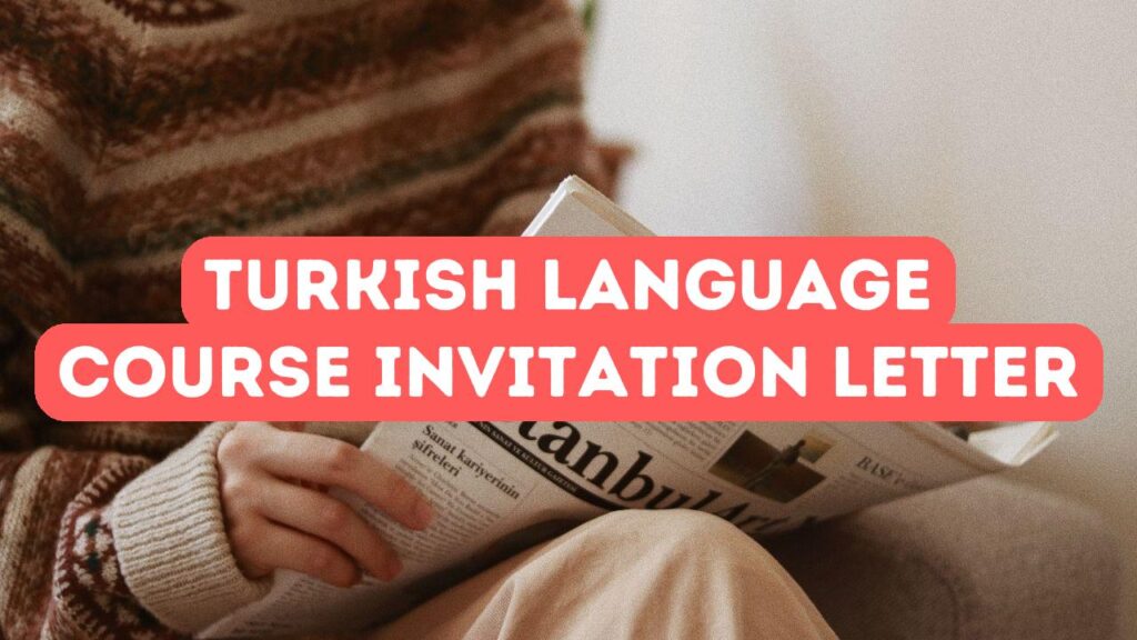 Lettre d’invitation à un cours de langue turque